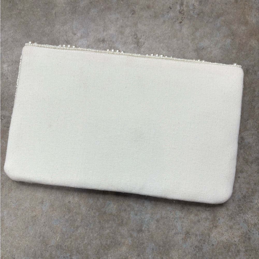 Francesca’s Clutch or Crossbody Bundle – White Beaded + Brown Cutout (Set of 2) - Picture 3 of 11